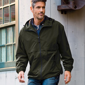 UltraClub Adult Microfiber Full-Zip Hooded Jacket